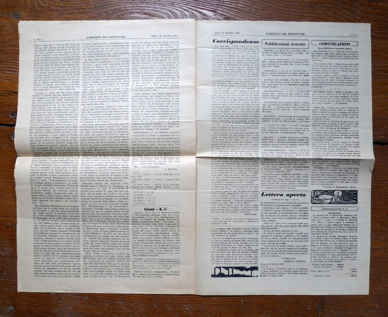 L'ADUNATA DEI REFRATTARI N.24 Nov.1966[ANARCHIA,congresso misoneista