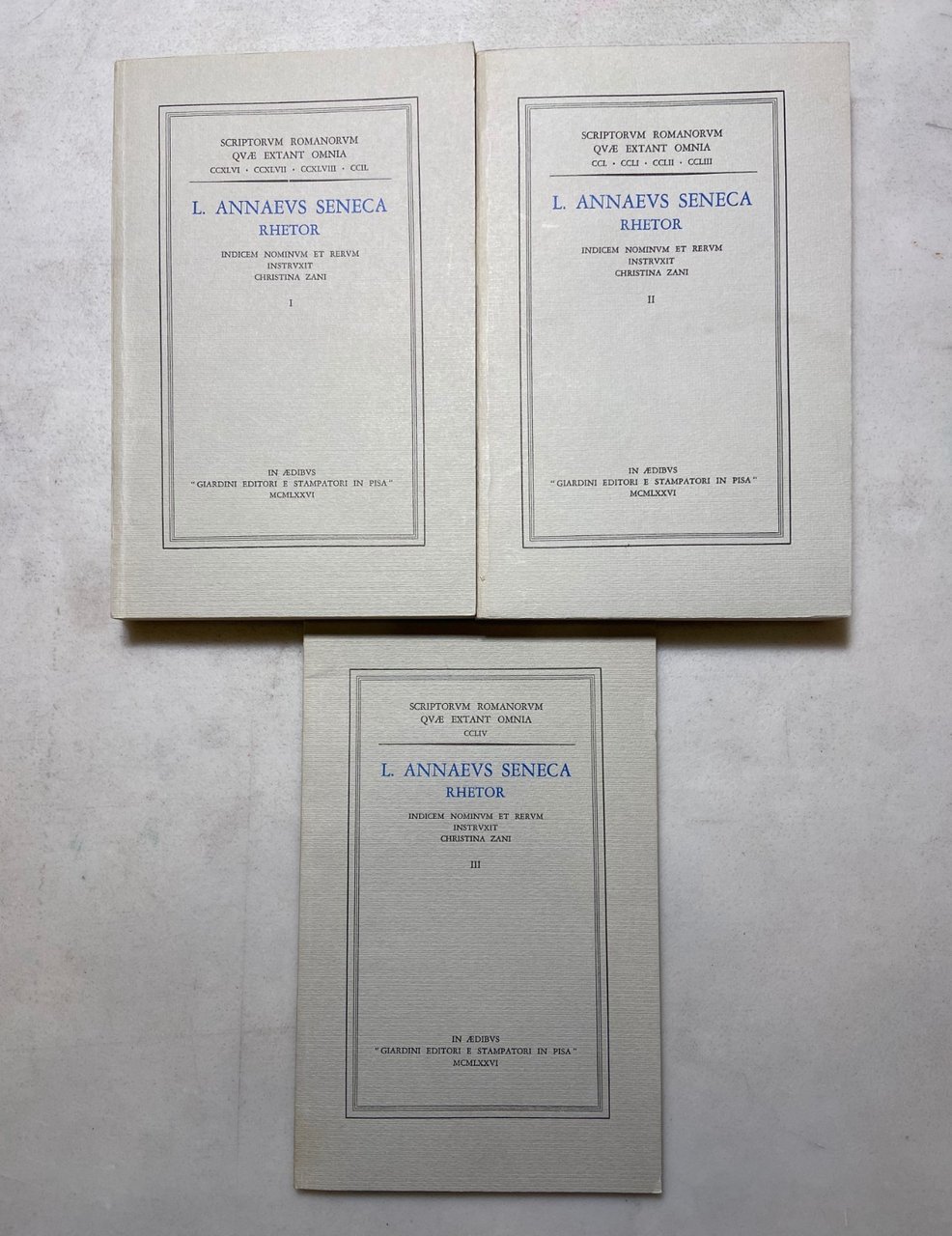 L. Anneus Seneca,INDICEM NOMINUM ET RERUM INSTRUXIT CHRISTINA ZANI, v. … | Immagine principale