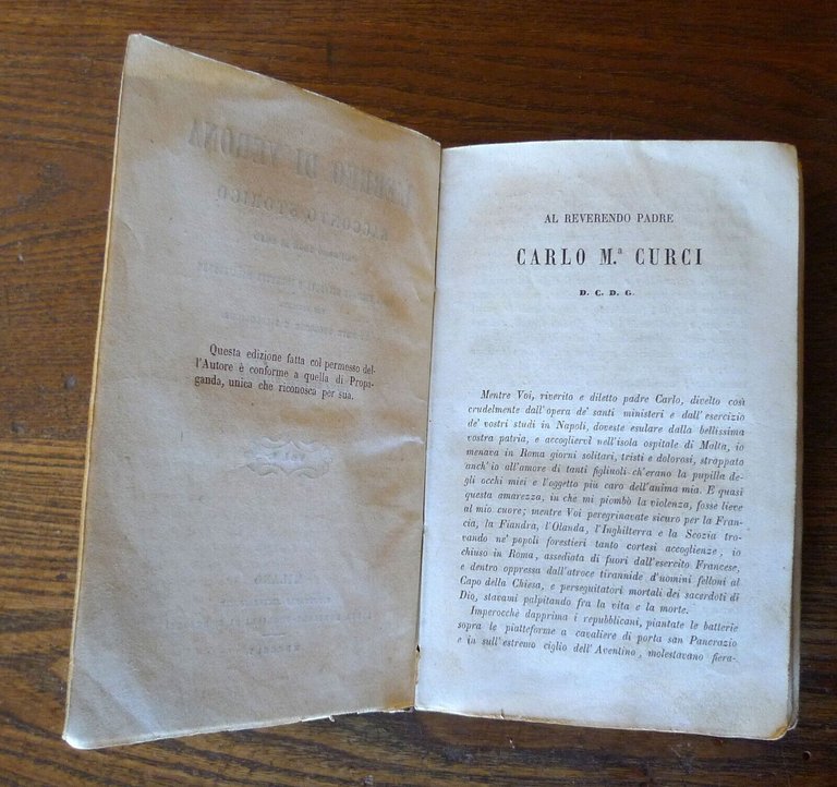 L'EBREO DI VERONA.RACCONTO STORICO DALL'ANNO 1846 AL 1849,Boniardi-Pogliani 1855