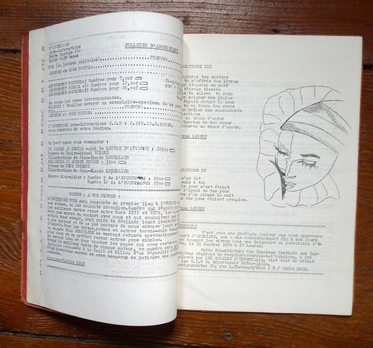 L'ECCHYMOSE.ARTS-INFORMATION.N.13 197x.SPÉCIAL-DOSSIER MARKUS LEICHT[poesia