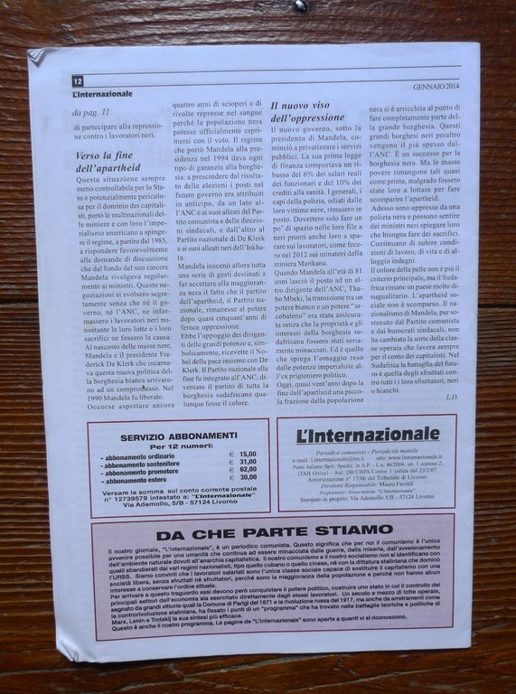 L'INTERNAZIONALE.PERIODICO COMUNISTA 41/119/123 2003-14[UCI Unione Comunista Int | Immagine Gallery 7