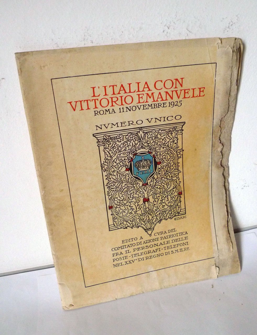 L'ITALIA CON VITTORIO EMANUELE.ROMA 11 novembre 1925[storia,francobolli