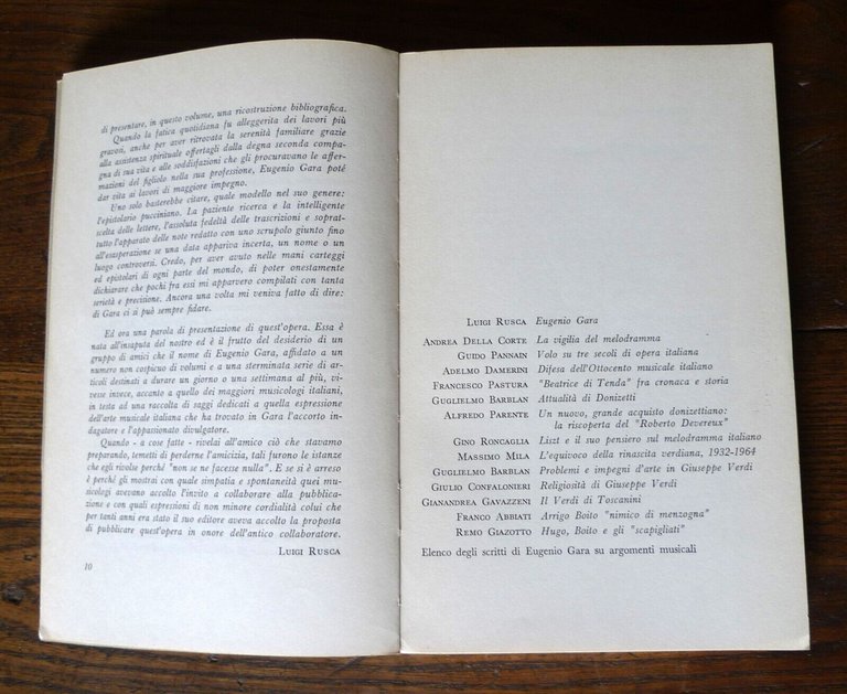 L'OPERA ITALIANA IN MUSICA,1965 Rizzoli[in onore di Eugenio Gara,LIRICA,VERDI