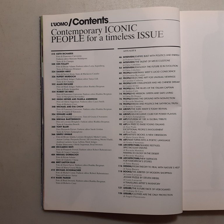 L’UOMO VOGUE n. 397 Gennaio 2009 Edizioni Condé Nast S.p.A