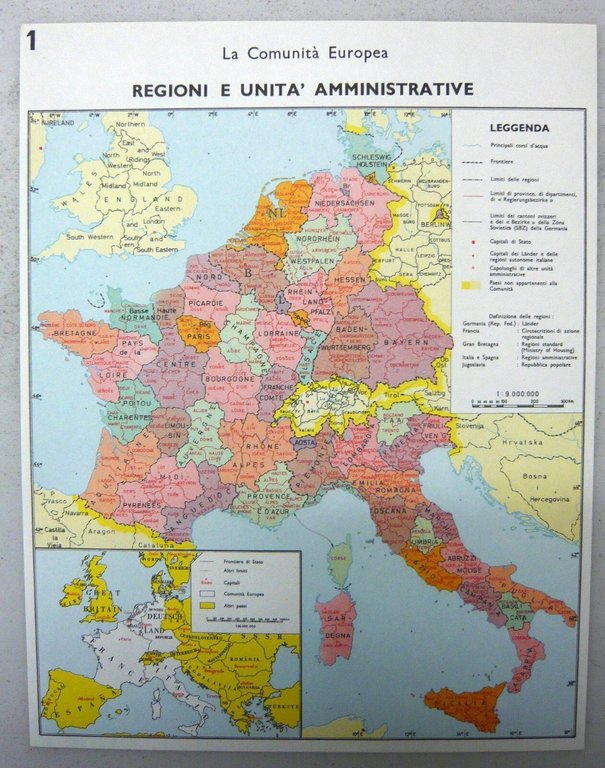 LA COMUNITÀ EUROPEA.Carte geografiche,1962 Servizio Stampa e Informazione
