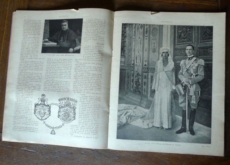 LA FESTA.RIVISTA SETTIMANALE DELLA FAMIGLIA ITALIANA,1930[nozze Maria José