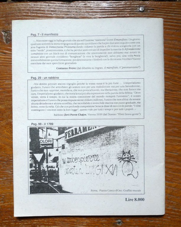 LA LENTE DI MARX 2/1994[dossier EBREI BRAVA GENTE,razzismo sionista,fascismo