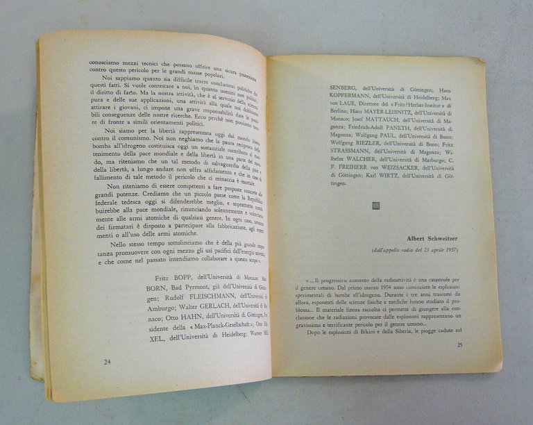 LA PACE-settembre 1957.IL PUNTO SU LA MINACCIA ATOMICA[armi nucleari