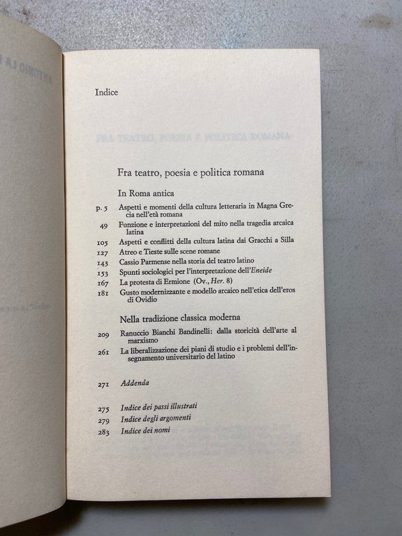 La Penna,FRA TEATRO, POESIA E POLITICA ROMANA,Einaudi 1979 | Immagine Gallery 2