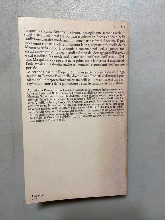 La Penna,FRA TEATRO, POESIA E POLITICA ROMANA,Einaudi 1979 | Immagine Gallery 4