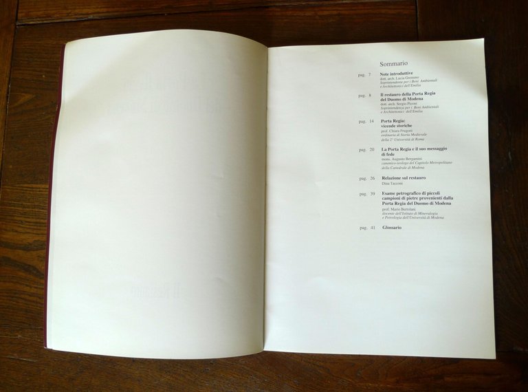 LA PORTA REGIA DEL DUOMO DI MODENA.IL RESTAURO,1991[arte,architettura