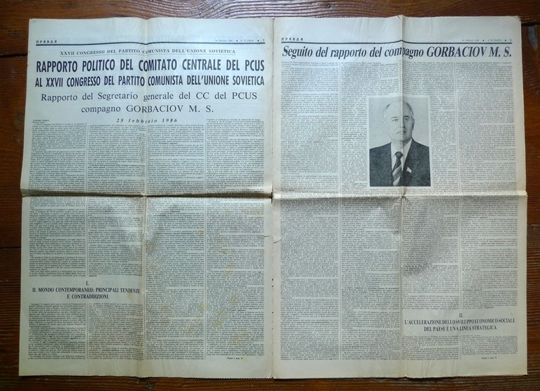LA PRAVDA n.57 1986.XXVII CONGRESSO DEL PARTITO COMUNISTA DELL'UNIONE SOVIETICA | Immagine Gallery 2