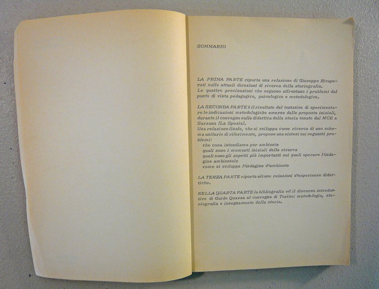 LA RICERCA E LA STORIA,1972 Ed.Cooperative[storiografia,didattica,scuola