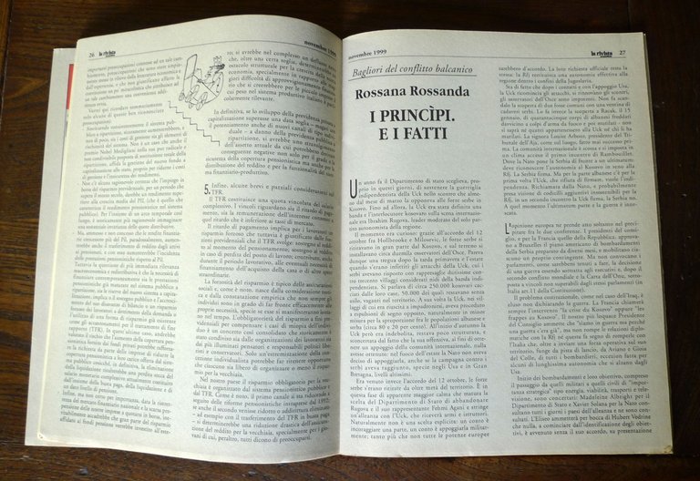 LA RIVISTA DEL MANIFESTO NOV.1999[comunismo,globalizzazione,guerra balcanica