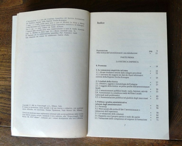 La Rosa/Aymone,ALLA RICERCA DELL'AMMINISTRATORE,1995 FrancoAngeli[Emilia Romagna
