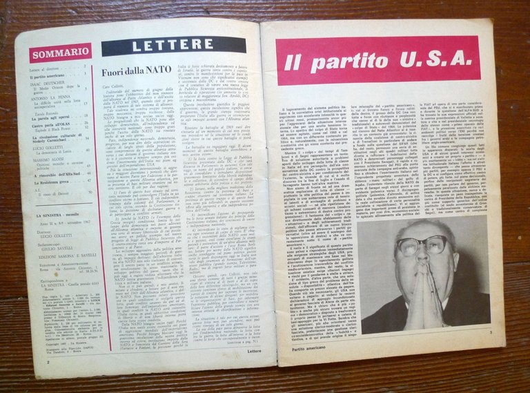 LA SINISTRA A.II n.8-9 Set.1967,Samonà Savelli[Lucio Colletti,comunismo,rivista | Immagine Gallery 3