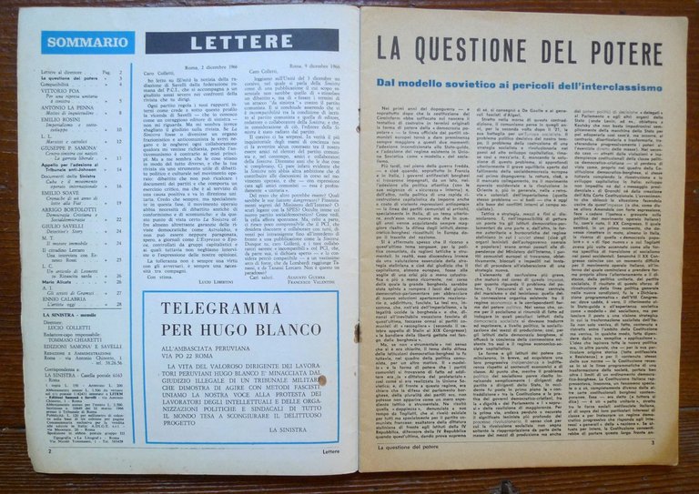 LA SINISTRA Ann.I n.3 Dic.1966,Samonà e Savelli[Lucio Colletti,comunismo,rivista | Immagine Gallery 3