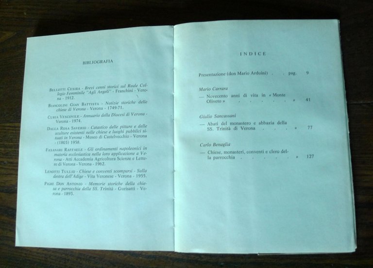 LA SS.TRINITÀ IN MONTE OLIVETO DI VERONA (1073-1973)IX Centenario[storia