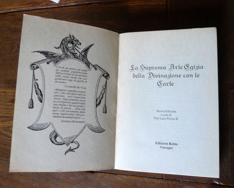 LA SUPREMA ARTE EGIZIA DELLA DIVINAZIONE CON LE CARTE,'90 Rebis[esoterismo,MAGIA