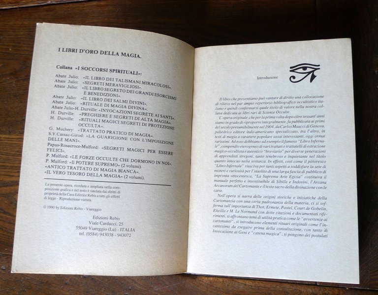 LA SUPREMA ARTE EGIZIA DELLA DIVINAZIONE CON LE CARTE,'90 Rebis[esoterismo,MAGIA