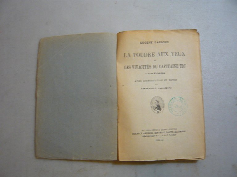Labiche,LA POUDRE AUX YEUX...,Milano-Genova-Roma-Napoli,1930[francese