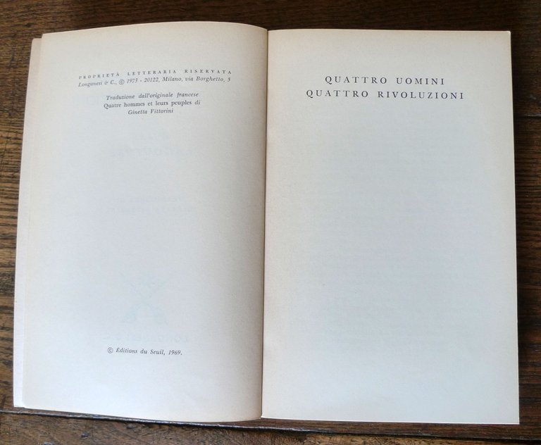 Lacouture,QUATTRO UOMINI 4 RIVOLUZIONI,1973 Longanesi[Nasser,Burghiba,Sihanuk