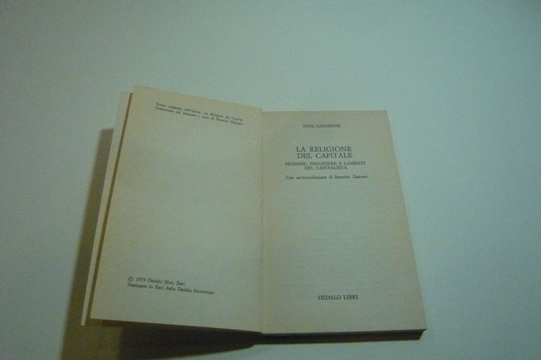 Lafargue,LA RELIGIONE DEL CAPITALE,1979[critica,politica,economia