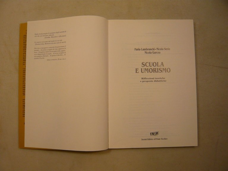 Lambruschi,Serio,Garcea,SCUOLA E UMORISMO,Il Ponte Vecchio 1988