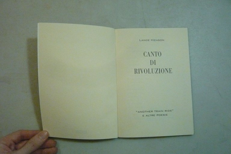 Lance Henson, CANTO DI RIVOLUZIONE,Auditorium Edizioni, Milano, 1998