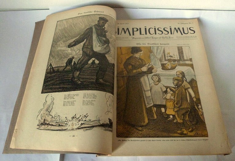 Langen/Heine,SIMPLICISSIMUS.1915,20 Jahrgang[settimanale satira,illustrazione