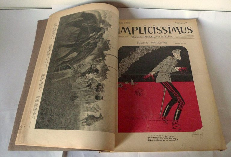 Langen/Heine,SIMPLICISSIMUS.1915,20 Jahrgang[settimanale satira,illustrazione