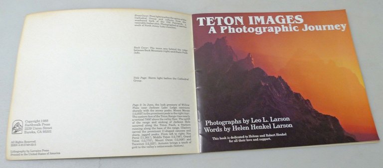 Larson,TETON IMAGES.A Photographic Journey,1988 Earthwalk[fotografia,Wyoming