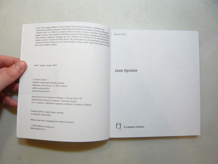 Laura Vichi, JEAN EPSTEIN, Il Castoro Cinema, 2002