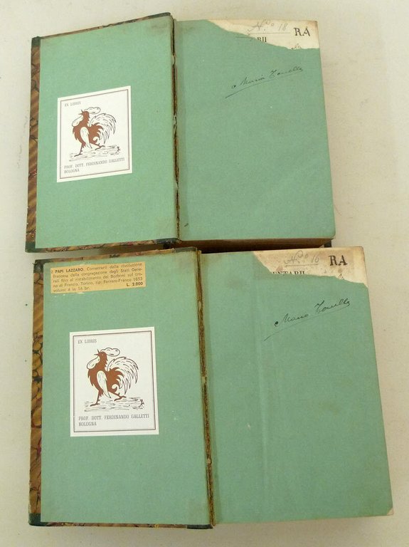 Lazzaro Papi,COMENTARII DELLA RIVOLUZIONE FRANCESE,1853[storia Francia