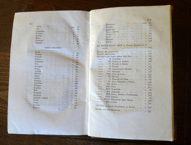 LE OPERE DEI DUE FILOSTRATI VOLGARIZZATE DA V.LANCETTI,1828[STORIA,FILOSOFIA