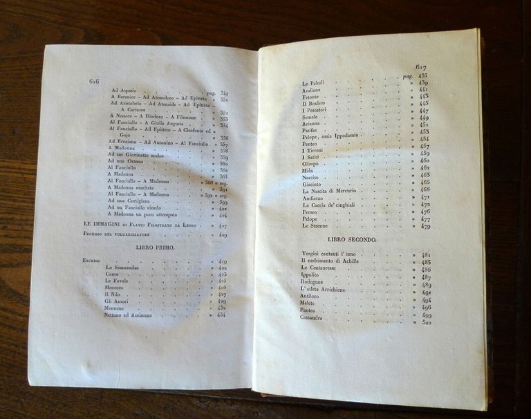 LE OPERE DEI DUE FILOSTRATI VOLGARIZZATE DA V.LANCETTI,1828[STORIA,FILOSOFIA