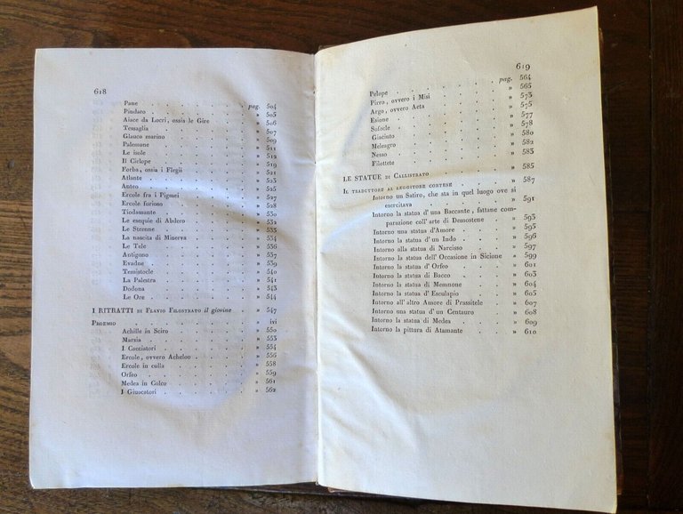 LE OPERE DEI DUE FILOSTRATI VOLGARIZZATE DA V.LANCETTI,1828[STORIA,FILOSOFIA