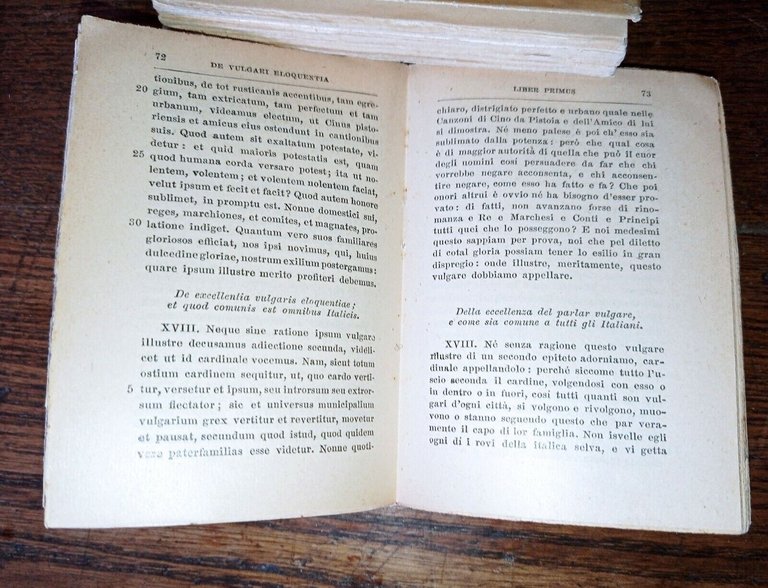 LE OPERE MINORI,DANTE ALIGHIERI,V.DELLA VOLGARE ELOQUENZA,1912 Sansoni[Passerini