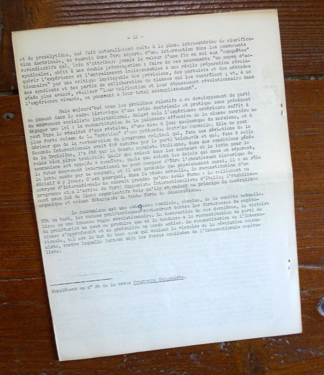 LE PROLETAIRE 1/2 Jui/Sep 1963.Bulletin PARTI COMMUNISTE INTERNATIONALISTE[PCInt | Immagine Gallery 5