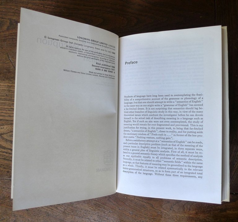 Leech,TOWARDS A SEMANTIC DESCRIPTION OF ENGLISH,1971 Longman[linguistica | Immagine Gallery 4