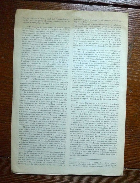 LEGA LENINISTA BOLLETTINO n.1 Giugno 1979,Savona[comunismo | Immagine Gallery 5