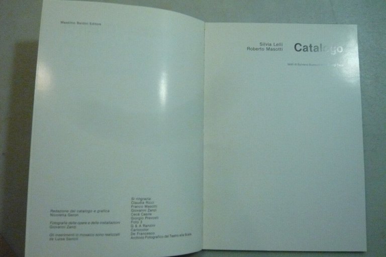 Lelli-Masotti,CATALOGO, 1988 [arte