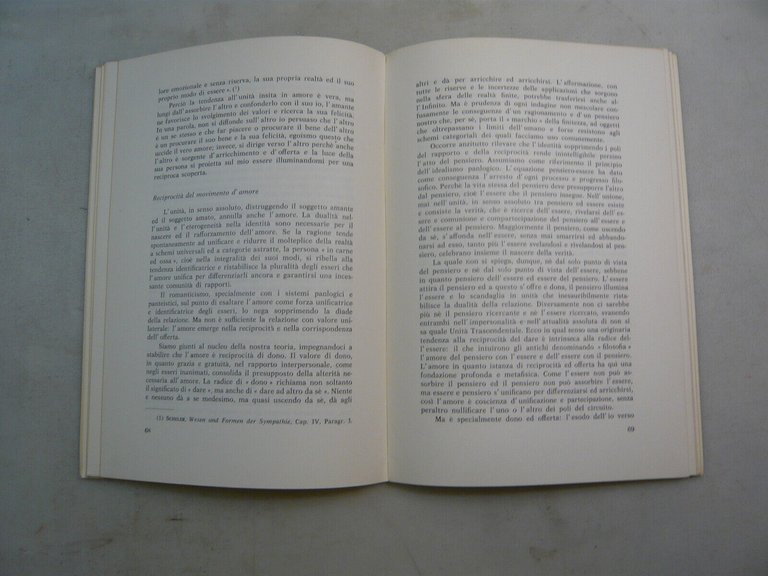Lemme,LINEAMENTI D'UNA FILOSOFIA CONCRETA DELLA PERSONA E DELL'AMORE,(AQ),1971