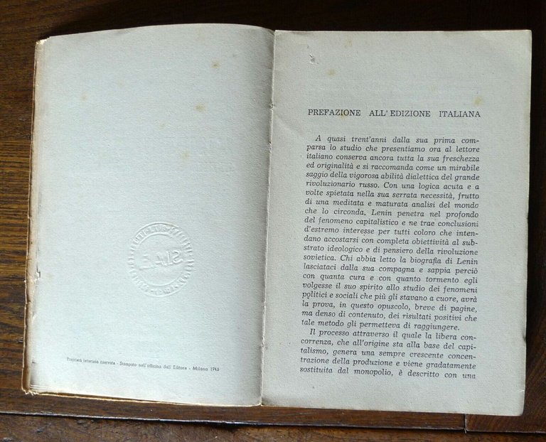 LENIN,L'IMPERIALISMO ULTIMA FASE DEL CAPITALISMO,1946 Fasani[COMUNISMO