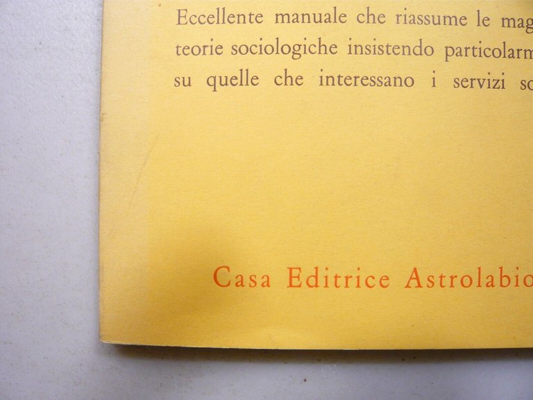 Leonard,SOCIOLOGIA E SERVIZIO SOCIALE,Astrolabio - Ubaldini 1971
