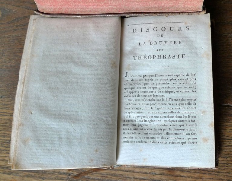 LES CARACTERES DE THEOPHRASTE,TRADUITS PAR LA BRUYERE,1810[TEOFRASTO,CARATTERI