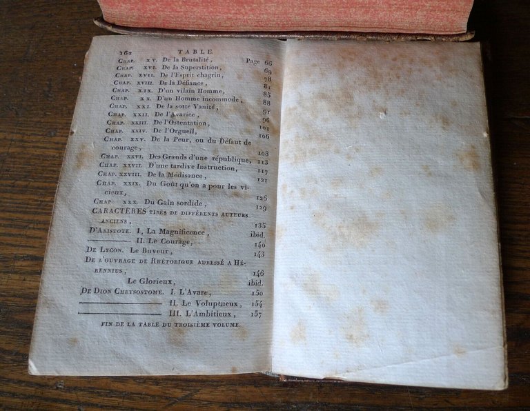 LES CARACTERES DE THEOPHRASTE,TRADUITS PAR LA BRUYERE,1810[TEOFRASTO,CARATTERI