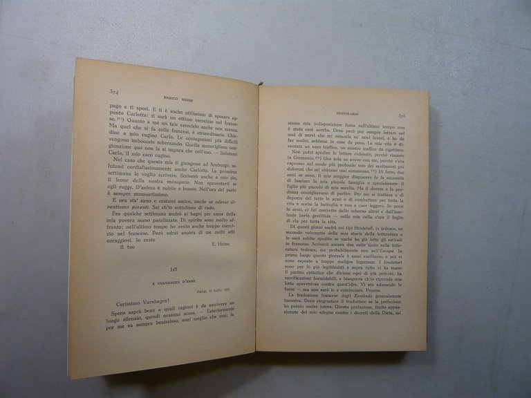 LETTERE DI ENRICO HEINE vol.2,Fratelli Treves 1933[Vittorio Trettenero