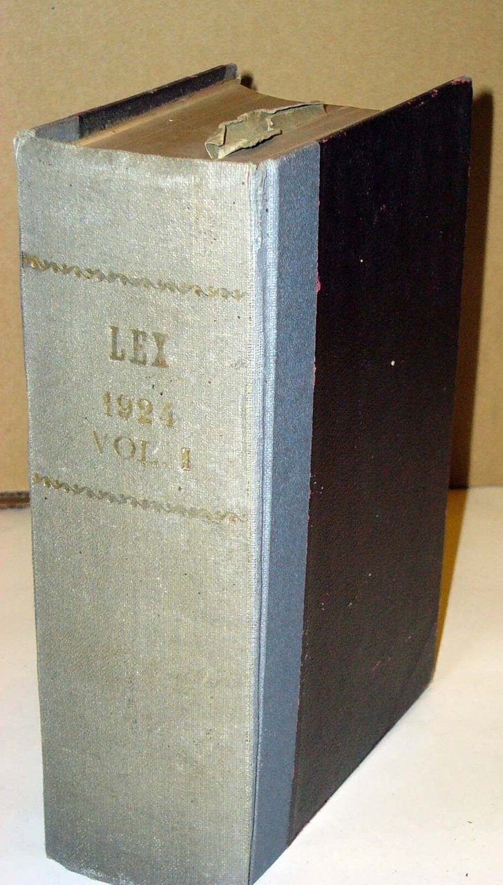 LEX.LEGISLAZIONE ITALIANA,UTET Torino 1924[storia,diritto,leggi
