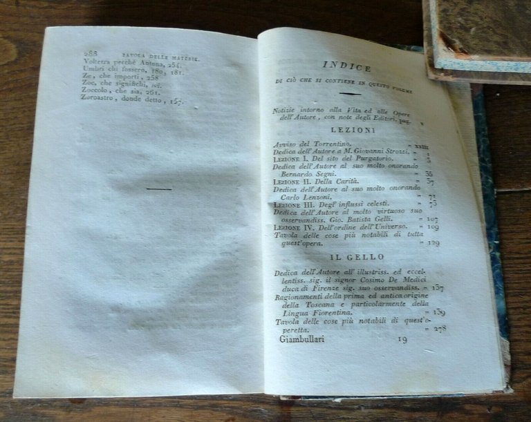 LEZIONI DI MESSER PIERFRANCESCO GIAMBULLARI,1827[IL GELLO,LINGUA FIORENTINA